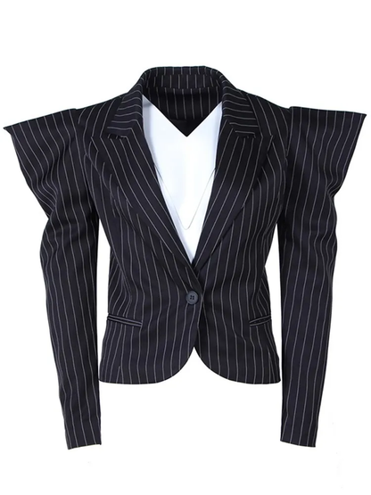 Blazer Vintage a Rayas Mujer